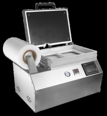 タッチスクリーン制御 手圧式プラスチックトレイ 食品グレード304ステンレス鋼の真空皮膚密封機