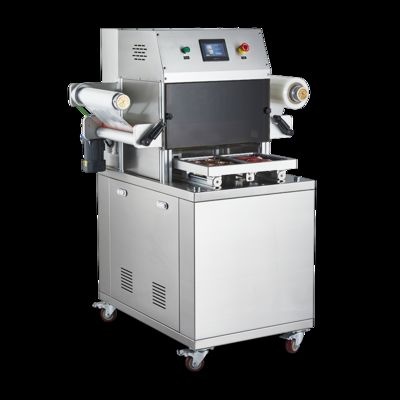 食品グレードの304ステンレス鋼と6061アノジスアルミニウム模具用MAP包装のための完全自動真空皮膚密封機DQ330VSL