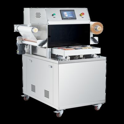 食品グレード304ステンレス鋼と6061アノジスアルミニウム模具を備えた完全自動真空皮膚密封機